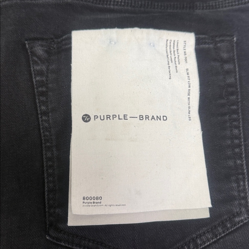Purple Brand Black Jeans sz 38 - Picture 2 of 11